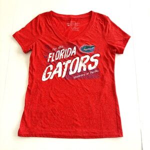 Florida Gators T-shirt Women’s‎ size L University of Florida Orange V-neck